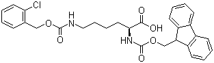 Fmoc-(2-氯苄氧基羰基)赖氨酸分子式结构图