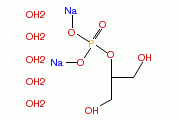 五水β-甘油磷酸钠分子式结构图