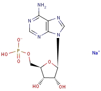 5'-单磷酸腺苷单钠分子式结构图