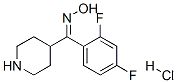 (2,4-二氟苯基)-(4-哌啶基)甲酮肟盐酸盐分子式结构图