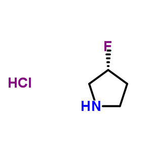 3-(R)-氟吡咯烷盐酸盐分子式结构图