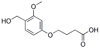 4-(4-羟甲基-3-甲氧基苯氧基)丁酸分子式结构图