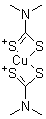 二甲氨基二硫代甲酸铜分子式结构图