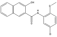 色酚AS-CA分子式结构图