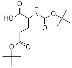 叔丁氧羰基-L-谷氨酸5叔丁脂分子式结构图