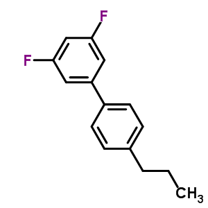 3',5'-二氟-4-丙基联苯分子式结构图