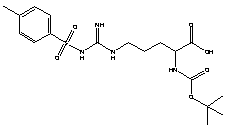 叔丁氧羰基-甲苯磺酰基-精氨酸分子式结构图