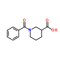 1-苯甲酰基-3-哌啶甲酸分子式结构图