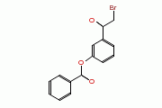 Α-溴代间苯甲酰氧基苯乙酮分子式结构图