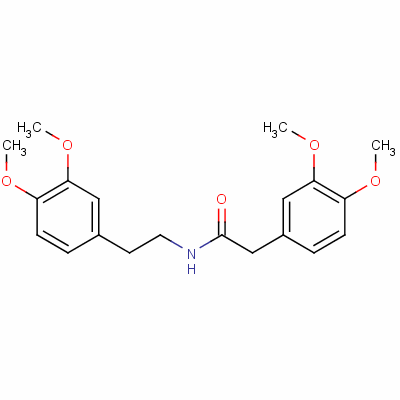 N-(3,4-二甲氧基苯乙基)-2-(3,4-二甲氧基苯基)乙酰胺分子式结构图