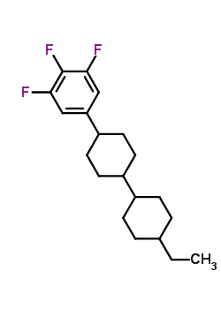 [反式(反式)]-5-(4'-乙基[1,1'-联环己烷]-4-基)-1,2,3-三氟苯分子式结构图