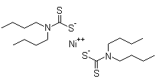 二丁基二硫代氨基甲酸镍分子式结构图