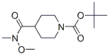 1-Boc-4-[甲氧基(甲基)氨基甲酰]哌啶分子式结构图