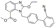 1-[(2'-氰基联苯-4-基)甲基]-2-乙氧基-1H-苯并咪唑-7-甲酸甲酯分子式结构图