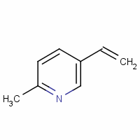 2-甲基-5-乙烯基吡啶分子式结构图