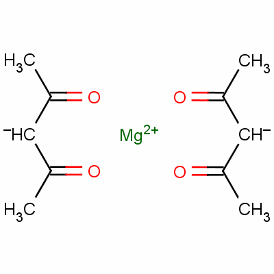 二(2,4-戊二酸)镁(II)分子式结构图