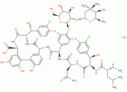 盐酸万古霉素分子式结构图