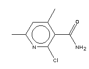 2-氯-4,6-二甲基烟酰胺分子式结构图