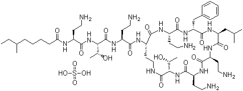 硫酸多粘菌素分子式结构图