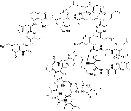 乳酸链球菌素分子式结构图