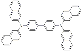 N,N,N',N'-四(2-萘基)-1,1'-联苯-4,4'-二胺分子式结构图