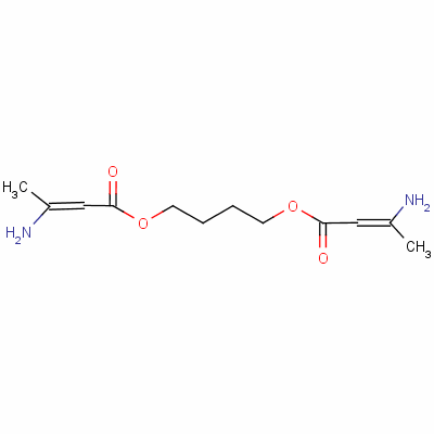 1,4-丁二醇双-(β-氨基巴豆酸酯)分子式结构图