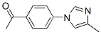1-(4-(4-甲基-1H-咪唑-1-基)苯基)乙酮分子式结构图