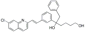 2-(2-(3-(2-(7-氯-2-喹啉基)-乙烯基苯基)-3-羟基丙基)苯基)-2-丙醇分子式结构图