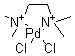 二氯(N,N,N',N'-四甲基乙二胺)钯分子式结构图