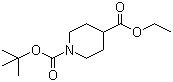 哌啶-1,4-二羧酸1-叔丁基酯4-乙酯分子式结构图