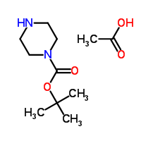 哌嗪-1-甲酸叔丁酯醋酸盐分子式结构图