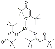 三(2,2,6,6-四甲基-3,5-庚烯酸)锰分子式结构图