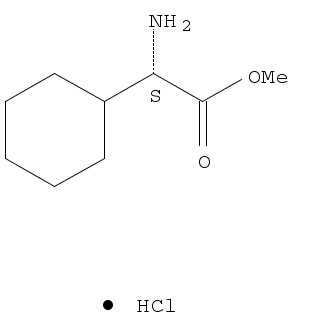 L-环己基甘氨酸甲酯盐酸盐分子式结构图