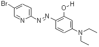 2-[(5-溴-2-吡啶)-偶氮]-5-二乙氨基苯酚分子式结构图