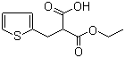 (2-噻吩基甲基)丙二酸单乙酯分子式结构图