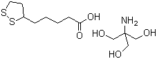 R-(alpha)-硫辛酸氨基丁三醇盐分子式结构图