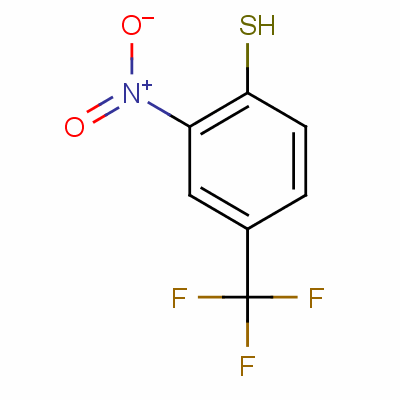 2-硝基-4-三氟甲基苯硫酚分子式结构图