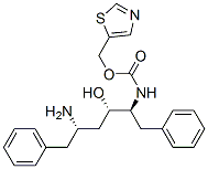 (2S,3S,5S)-5-氨基-2-(N-((5-噻唑基)-甲氧羰基)氨基)-1,6-二苯基-3-羟基己烷分子式结构图