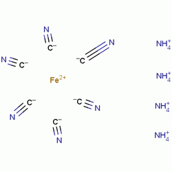 水合六氰高铁酸铵(II)分子式结构图