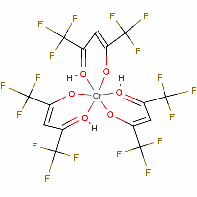 六氟-2,4-乙酰丙酮铬(III)分子式结构图