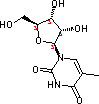 5-甲基尿苷分子式结构图