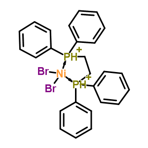 [1,2-双(二苯基膦)乙烷]二溴化镍(II)分子式结构图