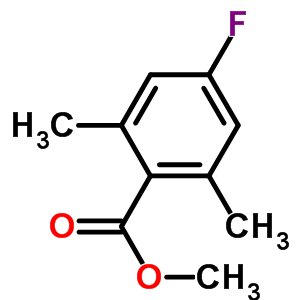 2,6-二甲基-4-氟苯甲酸甲酯分子式结构图