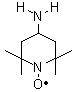 4-氨基-2,2,6,6-四甲基哌啶-1-氧自由基分子式结构图