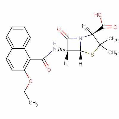 萘夫西林分子式结构图