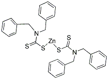 二苄基二硫代氨基甲酸锌分子式结构图