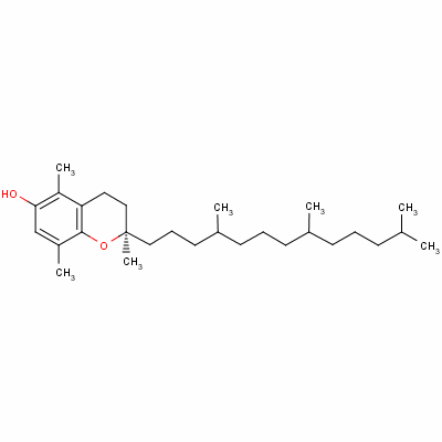 BETA-生育酚分子式结构图
