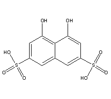 1,8-二羟基萘-3,6-二磺酸分子式结构图