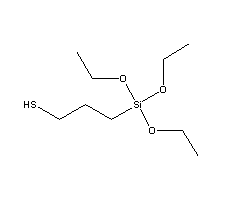 γ-巯丙基三乙氧基硅烷分子式结构图