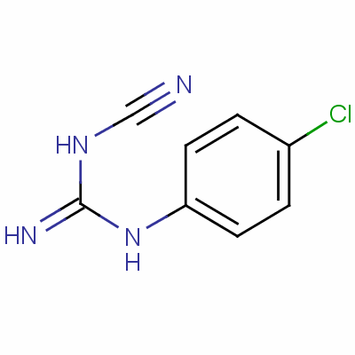 1-(4-氯苯基)-3-氰基胍分子式结构图